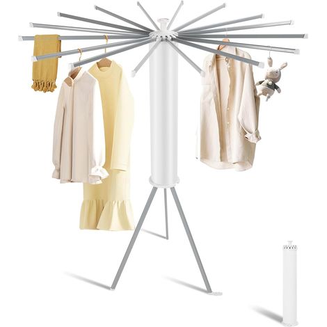 GARRYFIZH Séchoir à linge trépied 16 bras pliable sol balcon maison (1/5)