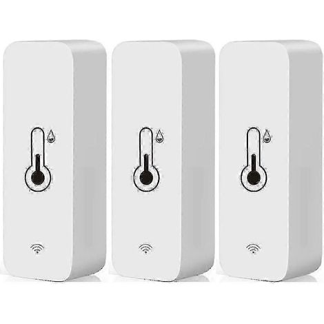 3x Tuya WLAN Capteur de température et d'humidité Thermomètre-hygromètre d'intérieur (1/5)