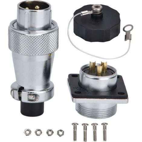 Connecteur Aviation 3 Broches WS20 Mâle/Femelle en Alliage de Zinc Étanche AC 500V