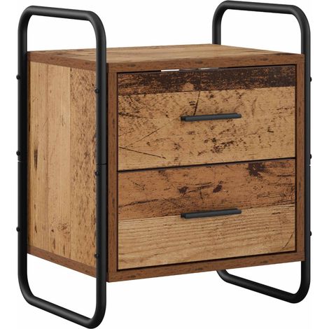 Mobiletto da Letto Appeso Legno antico 40 x 30 x 50 cm vidaXL (1/5)