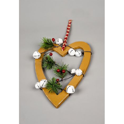Hanging Decorations Light Brown Heart 36 Cm (1/5)