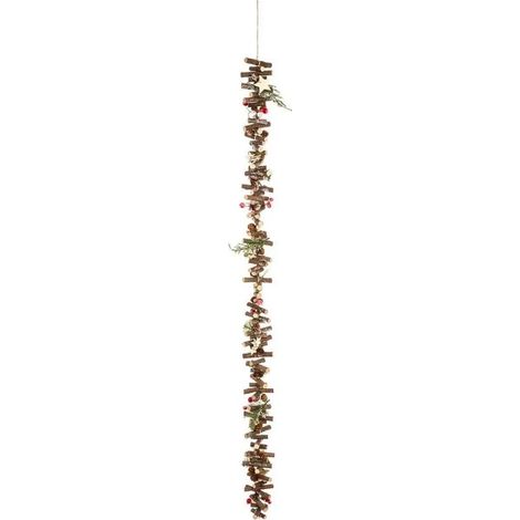 Paris Prix - Guirlande De Noël Rondins soir 100cm Naturel