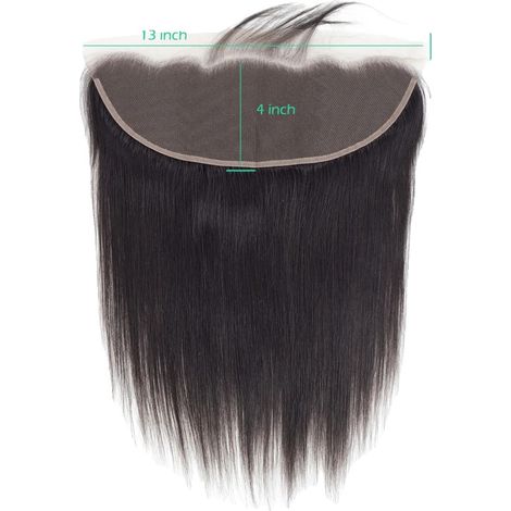 Chiusura in pizzo con capelli umani, densità 150%, colori naturali disponibili, frontale in pizzo 13x4, capelli Remy, 14 pollici. (1/2)