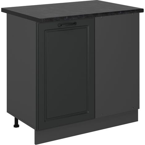 Mobile ad angolo cucina R-Line, Antracite casa di campagna, 86 cm , PL Antracite, Vicco