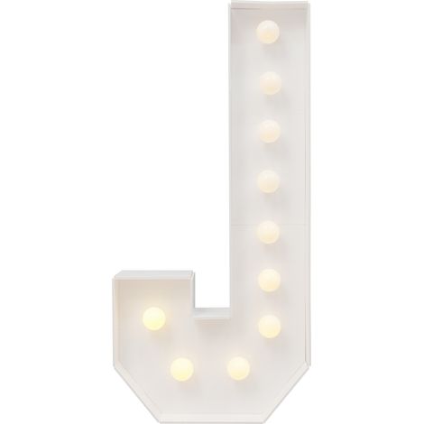 Lettre lumineuse géante LED 91,5 cm – Lettre J – Lumière chaude 2000-3019K – Pour mariage, anniversaire, fête et décoration – Alimentation par piles AA (non incluses)