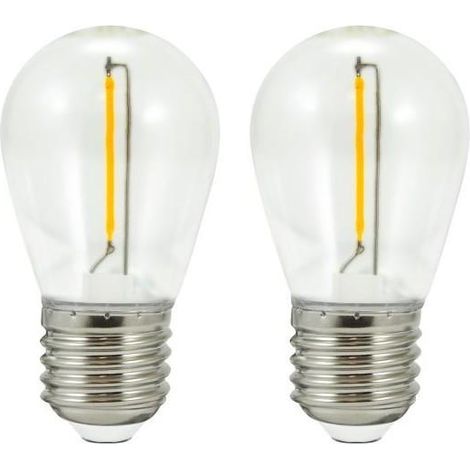 Bombillas para guirnalda de jardín, transparentes, 2 unidades, 36V E27, Goldlux 308733