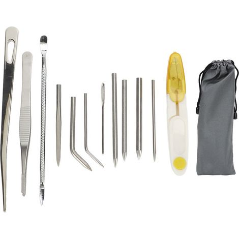 Set mit 12 multifunktionalen Edelstahlnadeln für Paracord, Nähen und Schnüren, Glätten und Knoten (1/5)