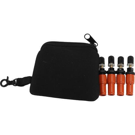 Dégonfleur de pneus 10-30 PSI, kit de valve auto-fermante réglable, dégonfleur de pneus fileté en laiton pour pneus tubeless, orange. (1/2)