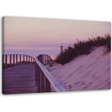 Tableau sur toile Lila Plage Lndschaft 60x40 (1/5)