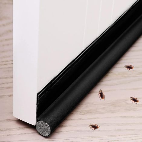 Joint de bas de porte, joint de bas de porte, déflecteur de courant d'air amovible, protection contre les intempéries simple face, peut efficacement empêcher le vent, la poussière, les insectes (y com (1/5)