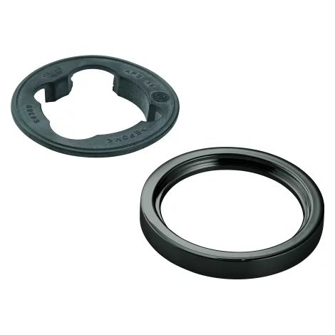 GROHE Rosace 48603, ronde, pour mitigeurs de lavabo sans tirette de vidage, hard graphite, 48603A00