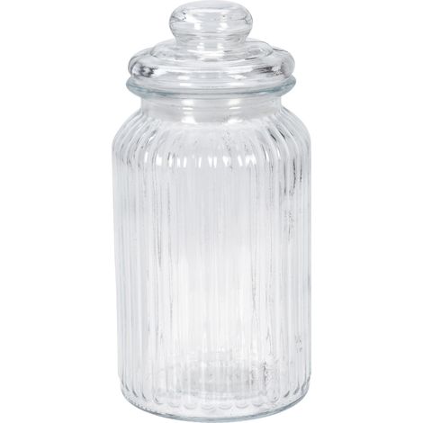 Bocal strié avec couvercle hermétique, 1000 ml (1/5)