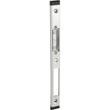 Schließblech GU-Securyverstellbar links, Falz 11/20 mm,verzinkt silber