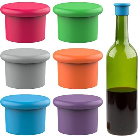 Bouchon en silicone pour bouteilles de vin, joint hermétique, réutilisable, pour usage domestique.-AquaForge (1/5)