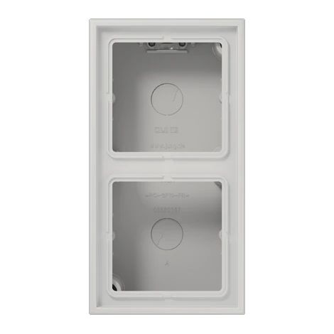 Jung Capuchon apparent double, LS CUBE, duroplastique, gris clair, montage vertical et horizontal LS 582 A LG