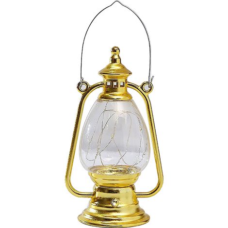 Lanterne à bougie électronique LED rétro créative en forme de poney, ambiance nostalgique, lampe à pétrole décorative, lanterne à vent (1/5)