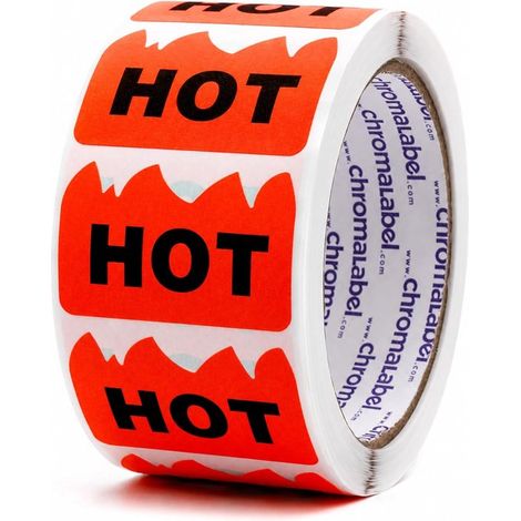 Lot de 500 autocollants flamme 5 x 3 cm, stickers décoratifs rouges et originaux pour valises, maison, restaurant, magasin, festival et décoration (1/5)