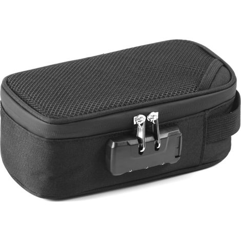 Sac de rangement anti-odeurs avec serrure à combinaison, étui portable anti-odeurs pour voyage, vêtements de sport et nourriture, pochette d'isolation sécurisée (noir) (1/5)
