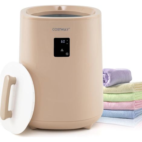 COSTWAY Scalda Asciugamani per Bagno, Scalda Coperta Grande 18 L con Display LED & Spegnimento Automatico, Secchio Portatile per Asciugamani Caldi per 2 Asciugamani, Accappatoi e Coperte (caffè) (1/5)