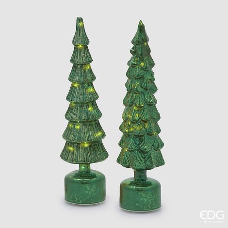 EDGEnzo De Gasperi Decoro Natale Pino Twist H 40,5 Cm D 9 Cm Mov. Led Verde 1 Pz (1/2)