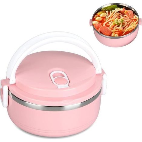 Boîte isotherme - Non spécifié - 700ML - Acier inoxydable - Rose - Rectangulaire (1/4)