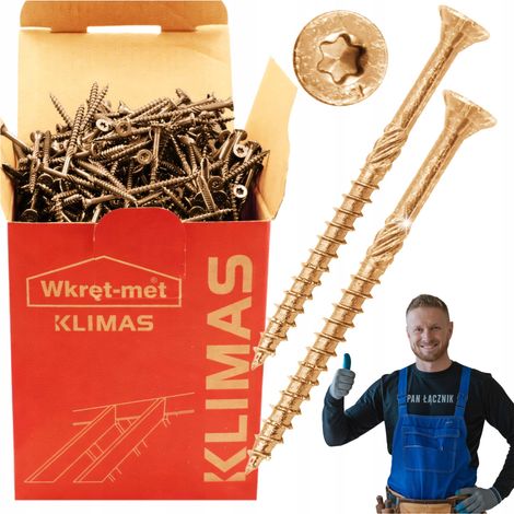 Vis à bois 3x35 mm - 500 pièces - Torx - tête conique - idéal pour construction bois (1/5)