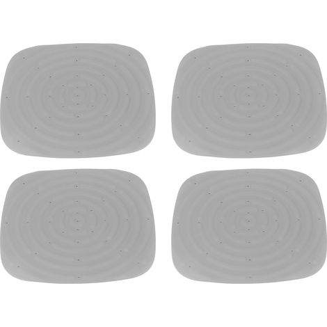 Lot de 4 tapis de nidification lavables pour poules pondeuses, gris.