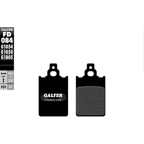 PASTILLAS DE FRENO GALFER KH116 SEMIMETÁLICAS PARA SCOOTER