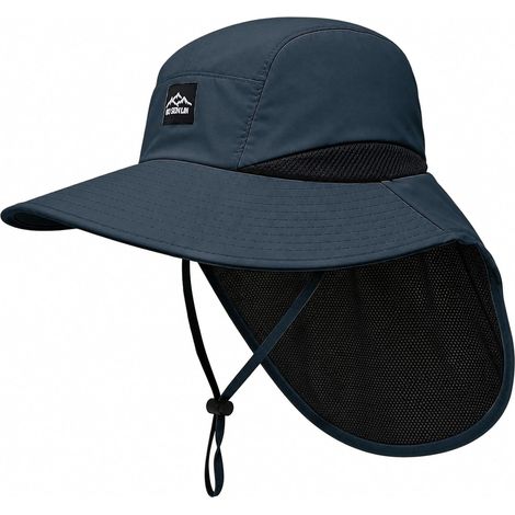 Men's Sun Hat Wide Brim Fishing Hats with Large Neck Protection Bucket Hat Foldable Hiking (1/5)