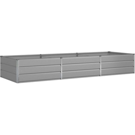 Jardinière Gris clair 290 x 100 x 45 cm Acier galvanisé