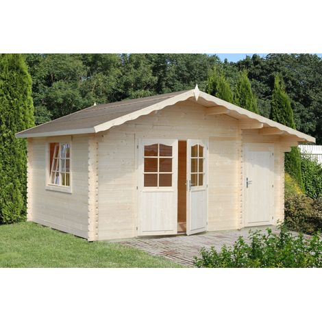 Abri de jardin en bois Emma 14,2 m2 Naturel (1/5)