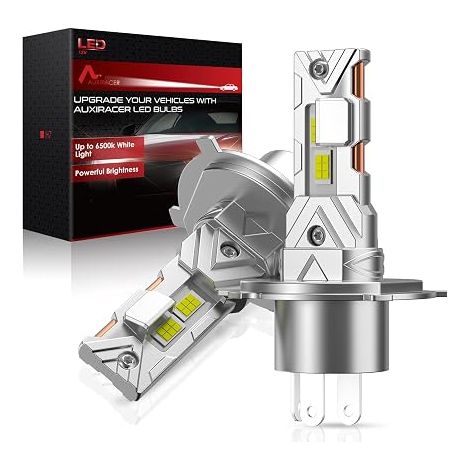 H4 LED, 18000LM 6500K White Light, H4 LED Car Headlights Mini 1:1 Size, 50000+ Hours Lifespan, 9-24V Plug and Play, 2 Pieces (1/4)