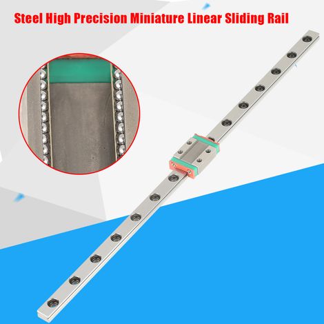bloc de guidage miniature en acier de haute précision pour rail coulissant linéaire, 300 mm / 11,8 pouces