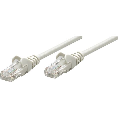 Intellinet 336765 RJ45 Patchkabel CAT 6 U/UTP 5.00 m Grau 1 St.