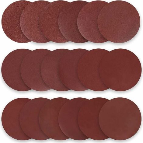 Disque de Ponçage 50 Pcs, Disques Abrasifs Diamètre 180 mm, Grain P60, Papier Abrasif pour Construction (1/5)