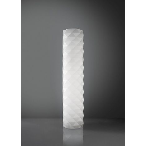 Stehlampe aus weißem Metall 27 x 123h