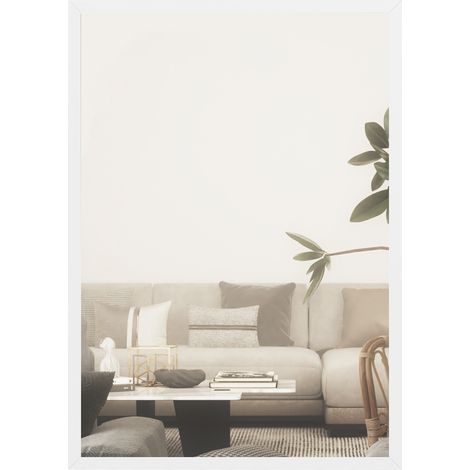 Miroir mural rectangulaire 40 x 60 cm ILON blanc (1/5)