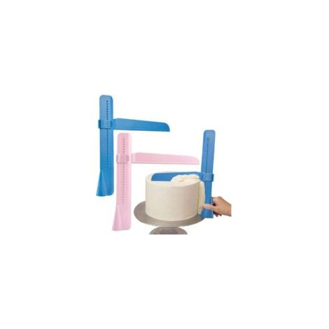 Spatule à glaçage, grattoir à gâteau, lisseur à glaçage, niveleur et lisseur, spatule de cuisine réglable pour mousse, fromage, gâteau à la crème, 9,25 x 8,07 pouces