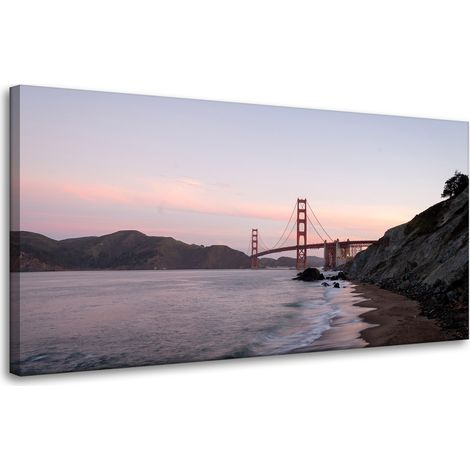 Leinwanddruck Golden Gate Architektur 80x40 cm