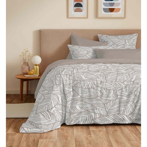 Pack complet housse de couette réversible "Vanessa" 6 pièces pour lit 160 x 200 Fira Naturel