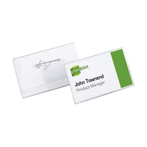 DURABLE Namensschild 800419 90x54mm Kunststoff tr 50 St./Pack. (1/2)