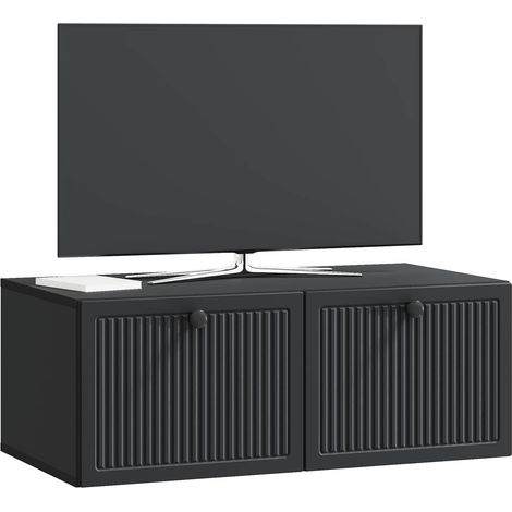 Maison Exclusive - Meuble TV mural Noir 78,5 x 41 x 30 cm Bois d'ingénierie