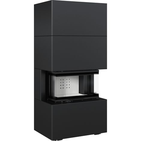 Kamineinsatz NBC/EASY BOX 7 kW Ø 160 Bausatz Black Mit Türfeder (1/5)