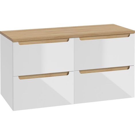 Mobile bagno senza lavabo Livia bianco 120cm (1/4)