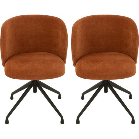 Chaises pivotantes réglables en hauteur en tissu (lot de 2) - MIA (1/5)
