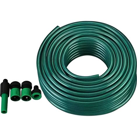 Tubo per Irrigazione PVC 40 m 1/2" Verde con Accessori Inclusi