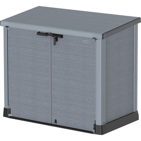 Duramax - Arcón cubre cubos exterior - 1200 L - PVC - color gris claro - -