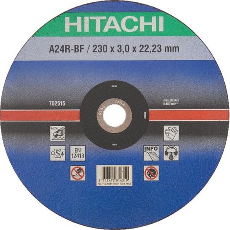 Disque à tronç. métal Proline HIKOKI Ø230 - 752515 - ép.3 m.plat (1/2)