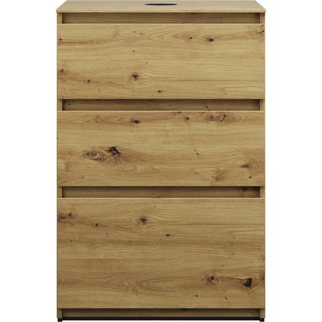 burgbad Lin20 mueble bajo para lavabo con consola, 3 extraíbles,