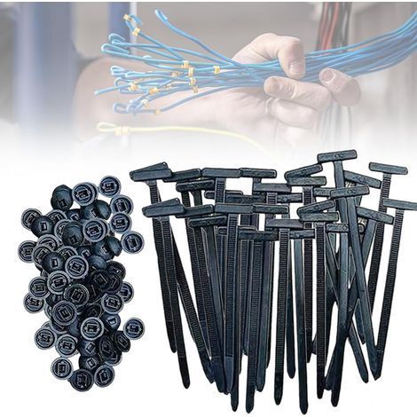 (50 Pcs) Serre Cable,2025 Neu Attaches Autobloquantes Universs en Nylon Rivets en Plastique pour Réparation Automobile, Fixation Rapide et Trou (1/5)